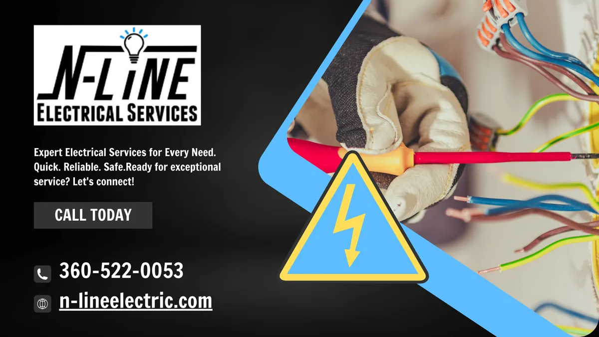 N-Line Electrical Services Facebook cover listing its services